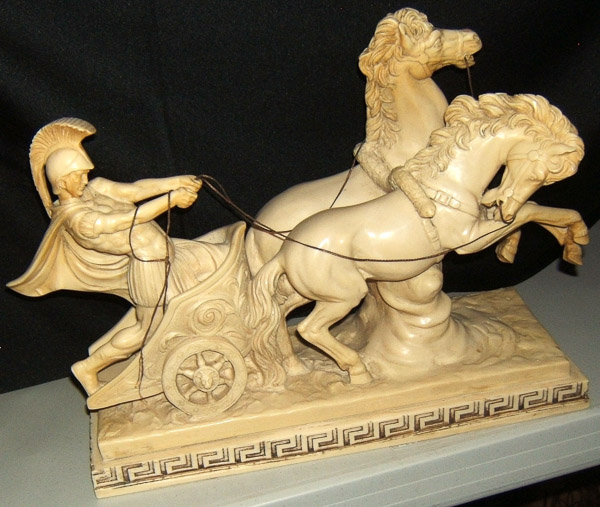 034 4095 Horse Drawn Chariot figurine